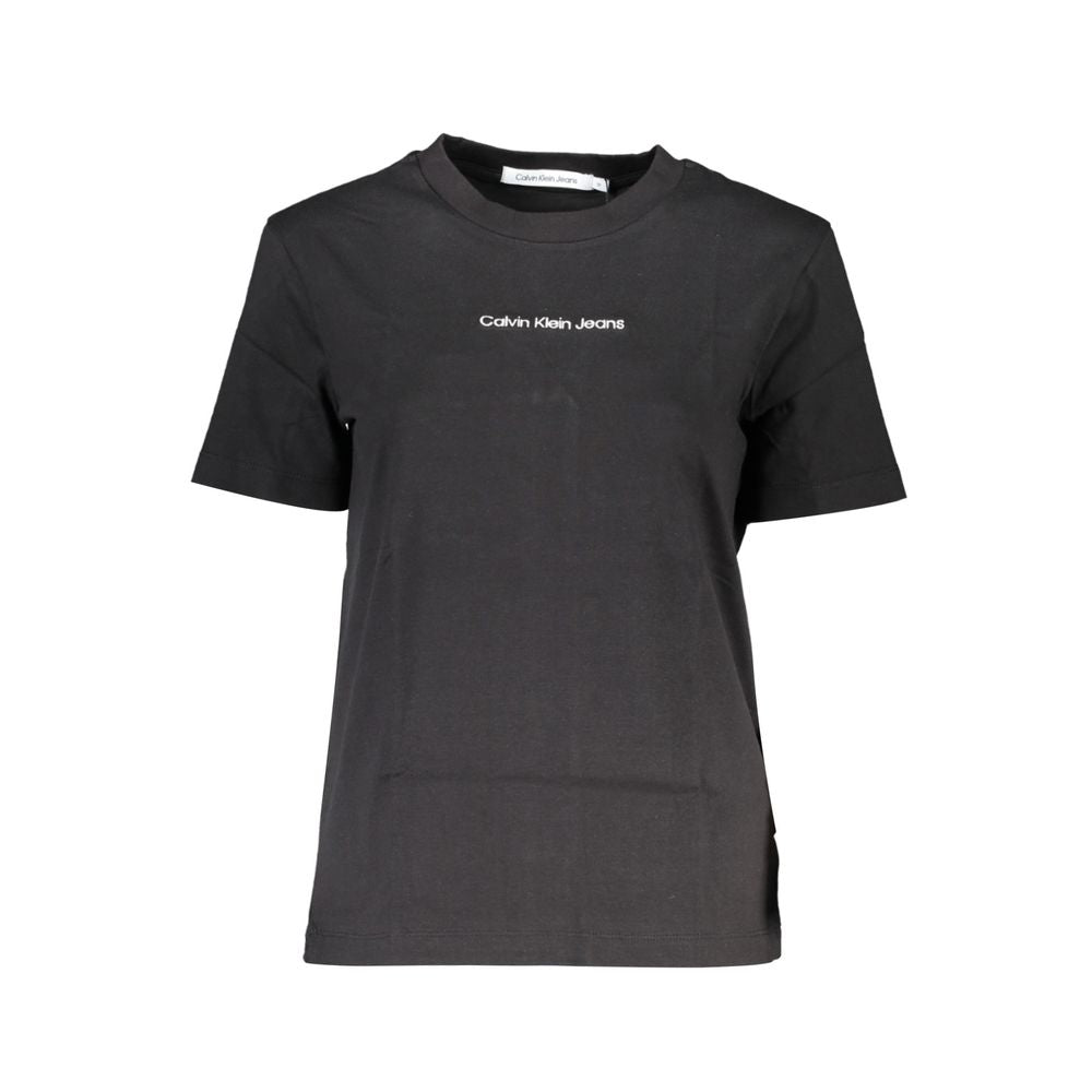 Calvin Klein Schwarzes Baumwoll-T-Shirt für Damen