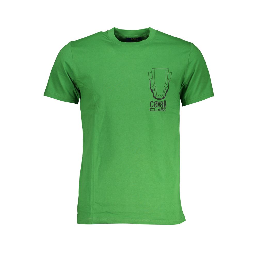 Grünes Baumwoll-T-Shirt der Cavalli Class