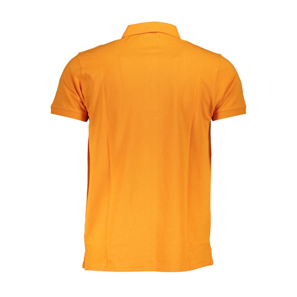 Tricou polo portocaliu din bumbac Cavalli Class