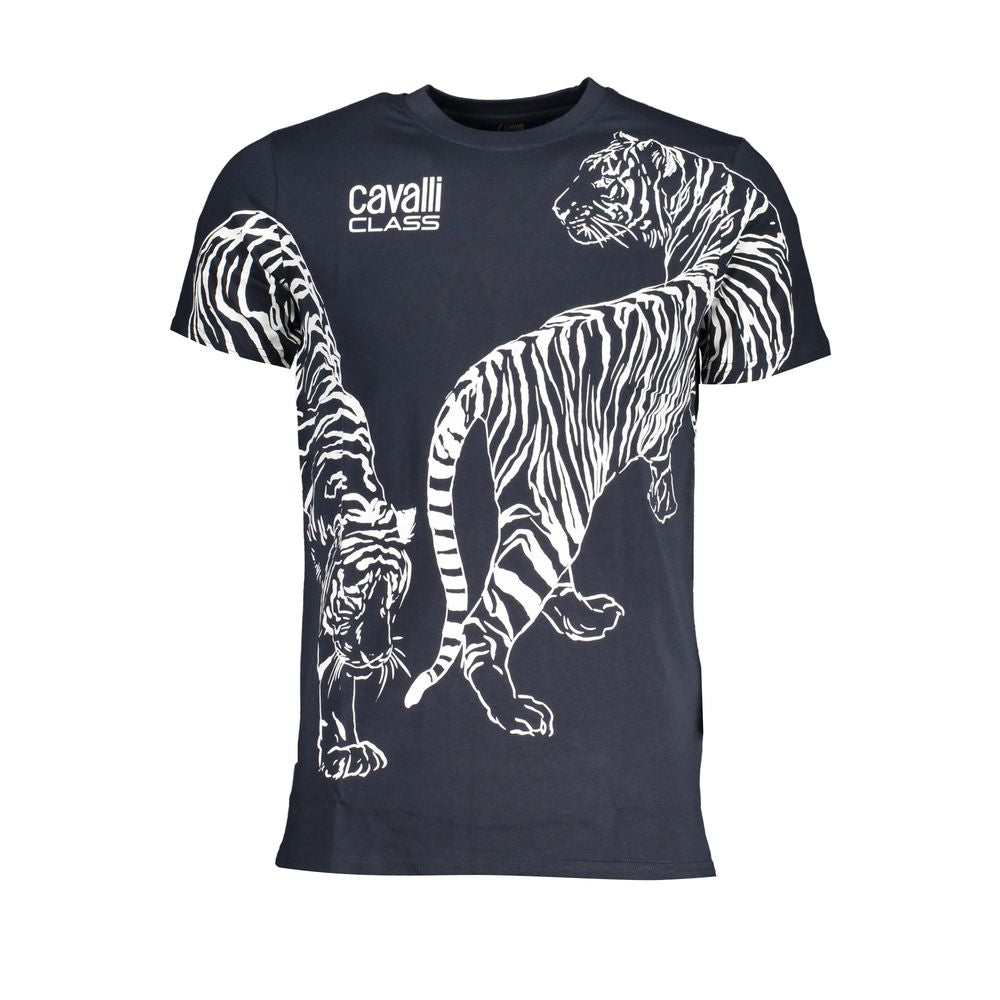 Tricou Cavalli Class albastru din bumbac