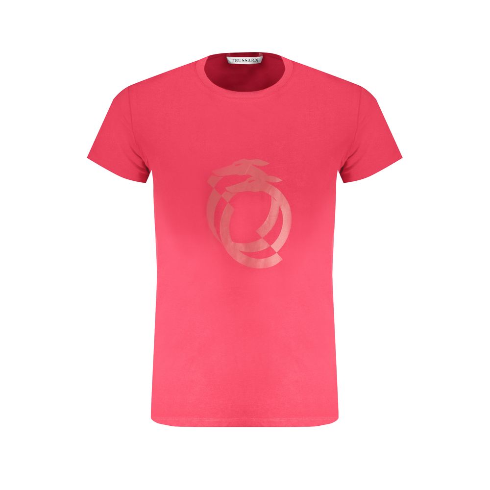 Rotes Baumwoll-T-Shirt von Trussardi
