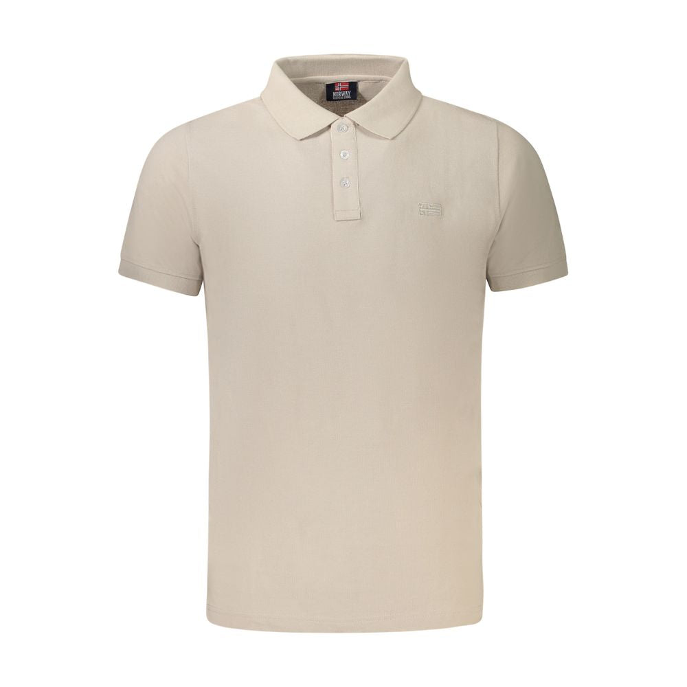 Norwegen 1963 Beiges Poloshirt aus Baumwolle