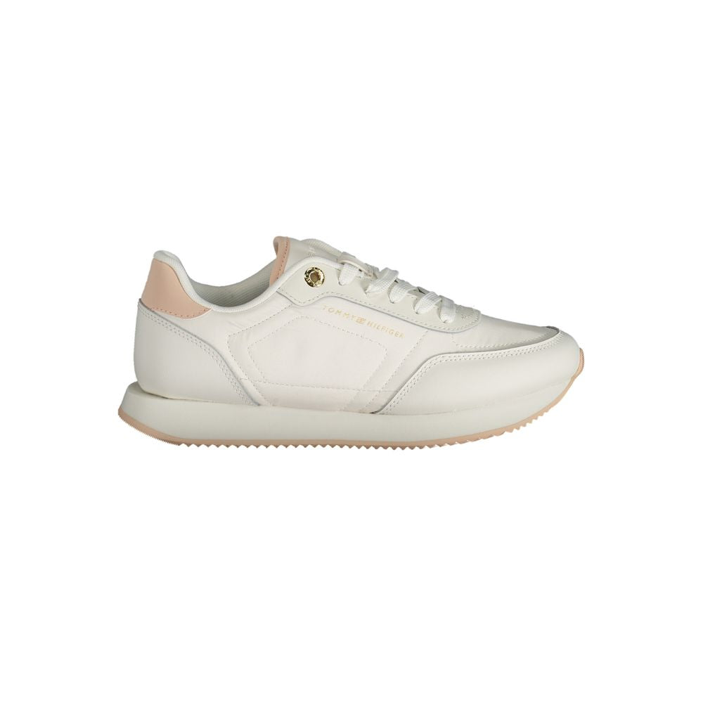 Tommy Hilfiger – Weiße Polyester-Sneaker