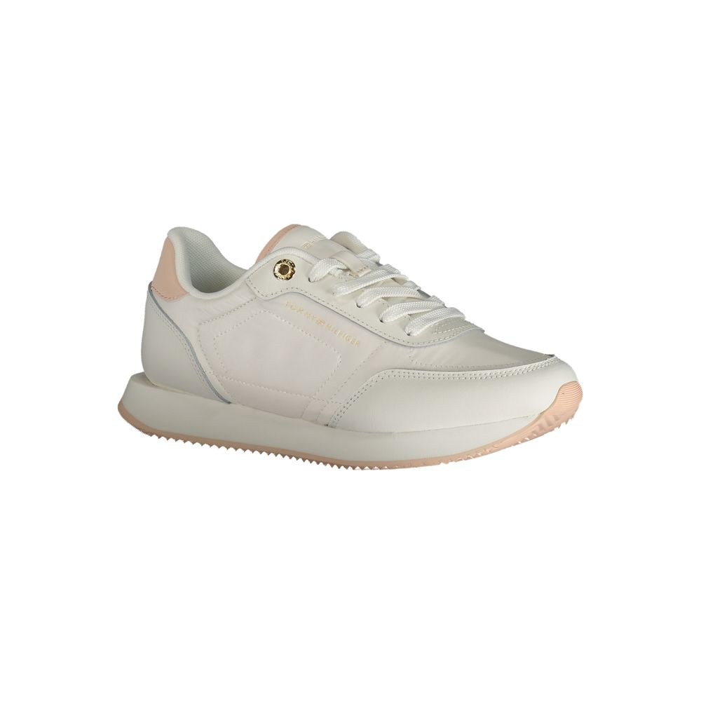 Tommy Hilfiger – Weiße Polyester-Sneaker