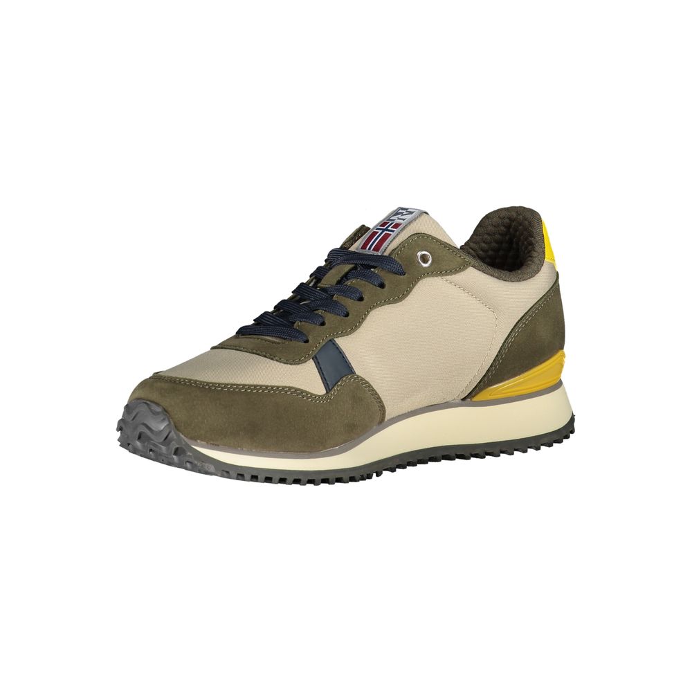 Napapijri – Elegante, beigefarbene, sportliche Schnür-Sneaker