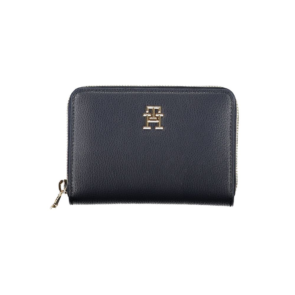 Portofel multifuncțional Tommy Hilfiger Sleek albastru cu închidere cu fermoar