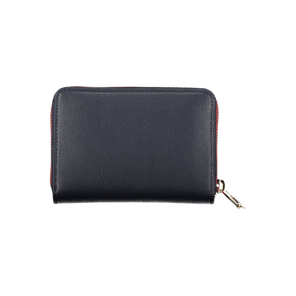 Portofel multifuncțional Tommy Hilfiger Sleek albastru cu închidere cu fermoar