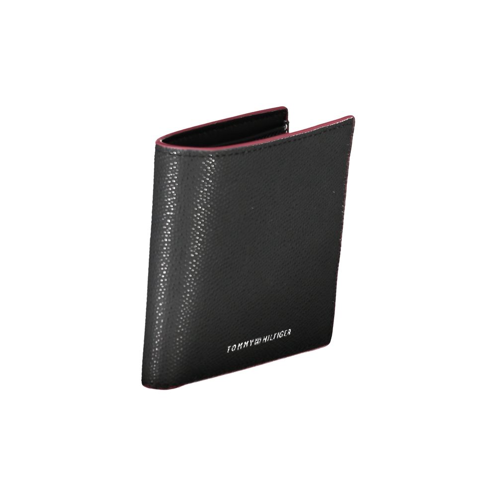 Tommy Hilfiger – Elegante schwarze Lederbrieftasche