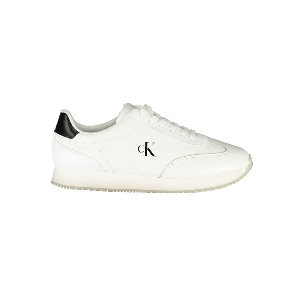 Calvin Klein Herren-Sneaker aus weißem Leder