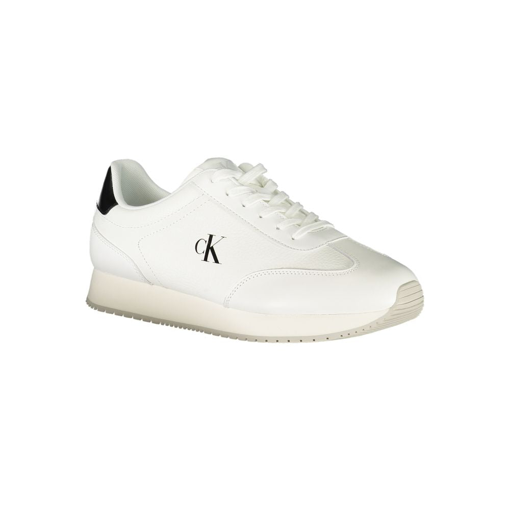 Calvin Klein Herren-Sneaker aus weißem Leder