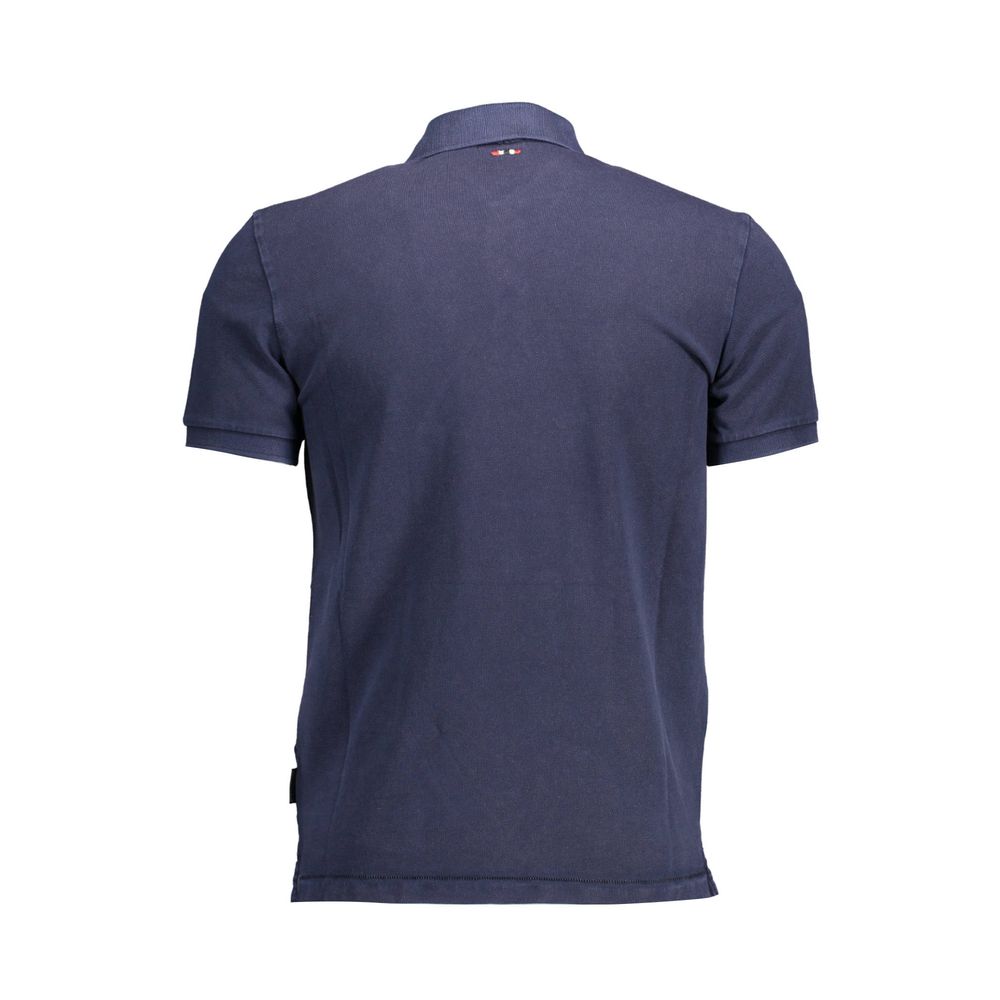 Napapijri Blaues Herren-Poloshirt aus Baumwolle