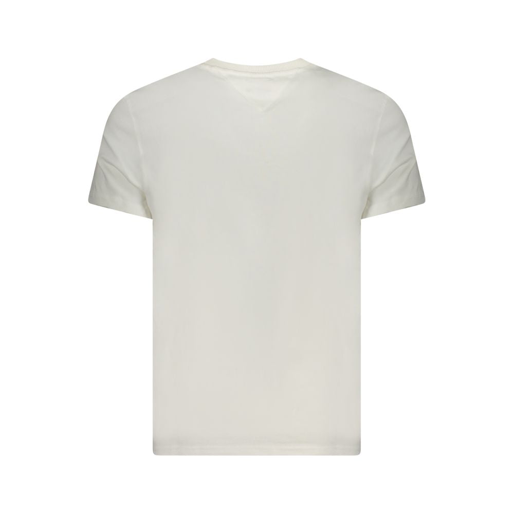 Tommy Hilfiger – Weißes Herren-T-Shirt aus Baumwolle