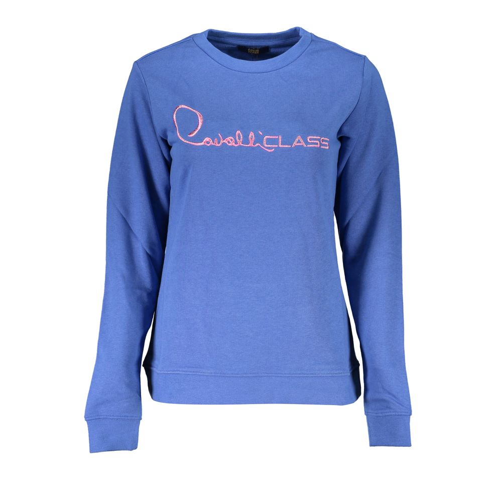 Blauer Baumwollpullover der Cavalli Class