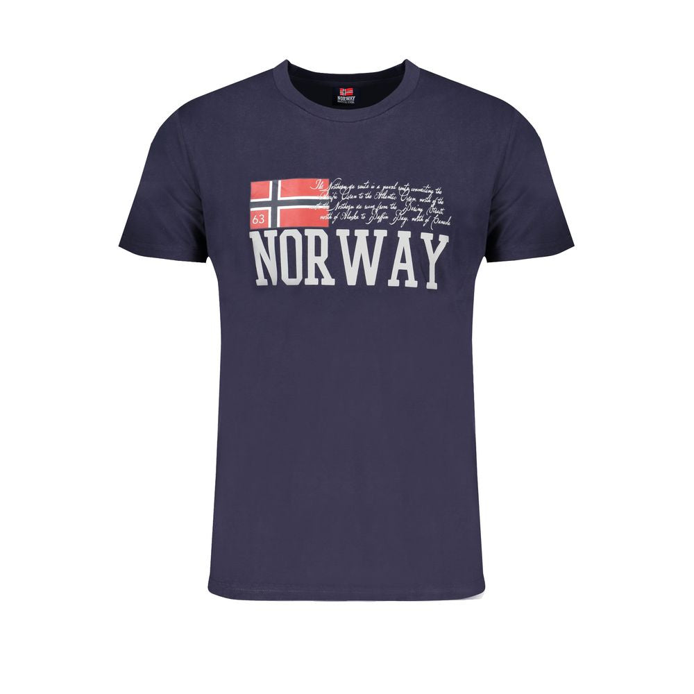 Norwegen 1963 Blaues Baumwoll-T-Shirt