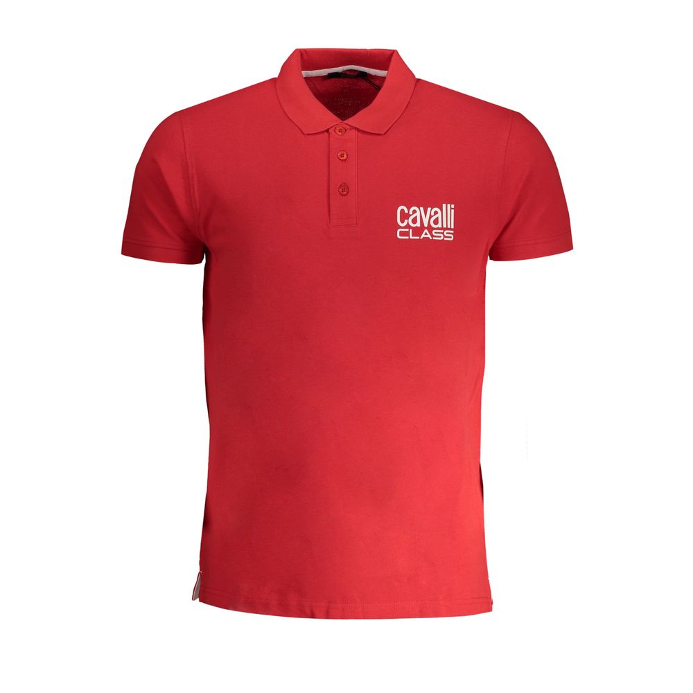Rotes Poloshirt aus Baumwolle von Cavalli Class