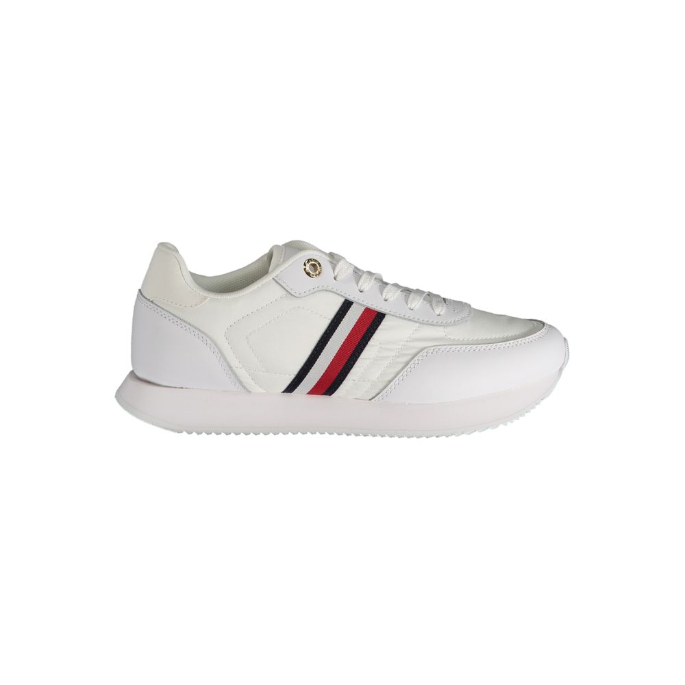Tommy Hilfiger – Weiße Polyester-Sneaker