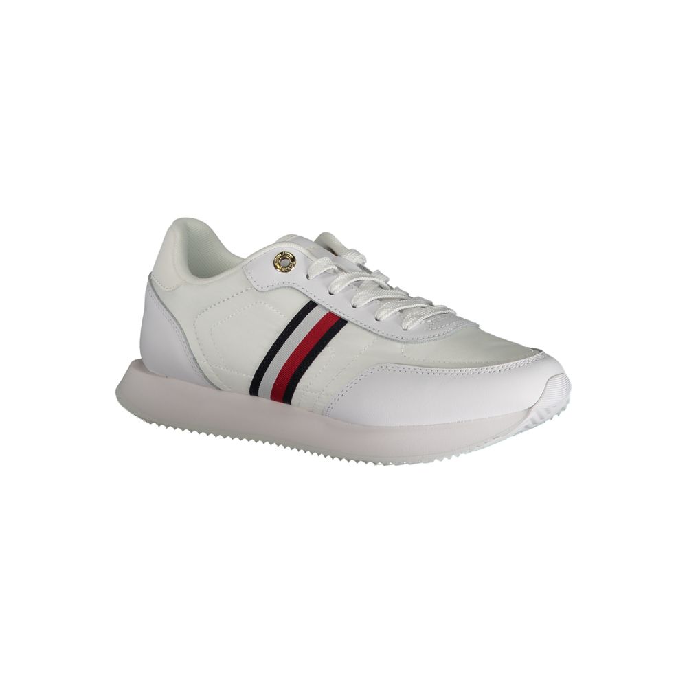 Tommy Hilfiger – Weiße Polyester-Sneaker