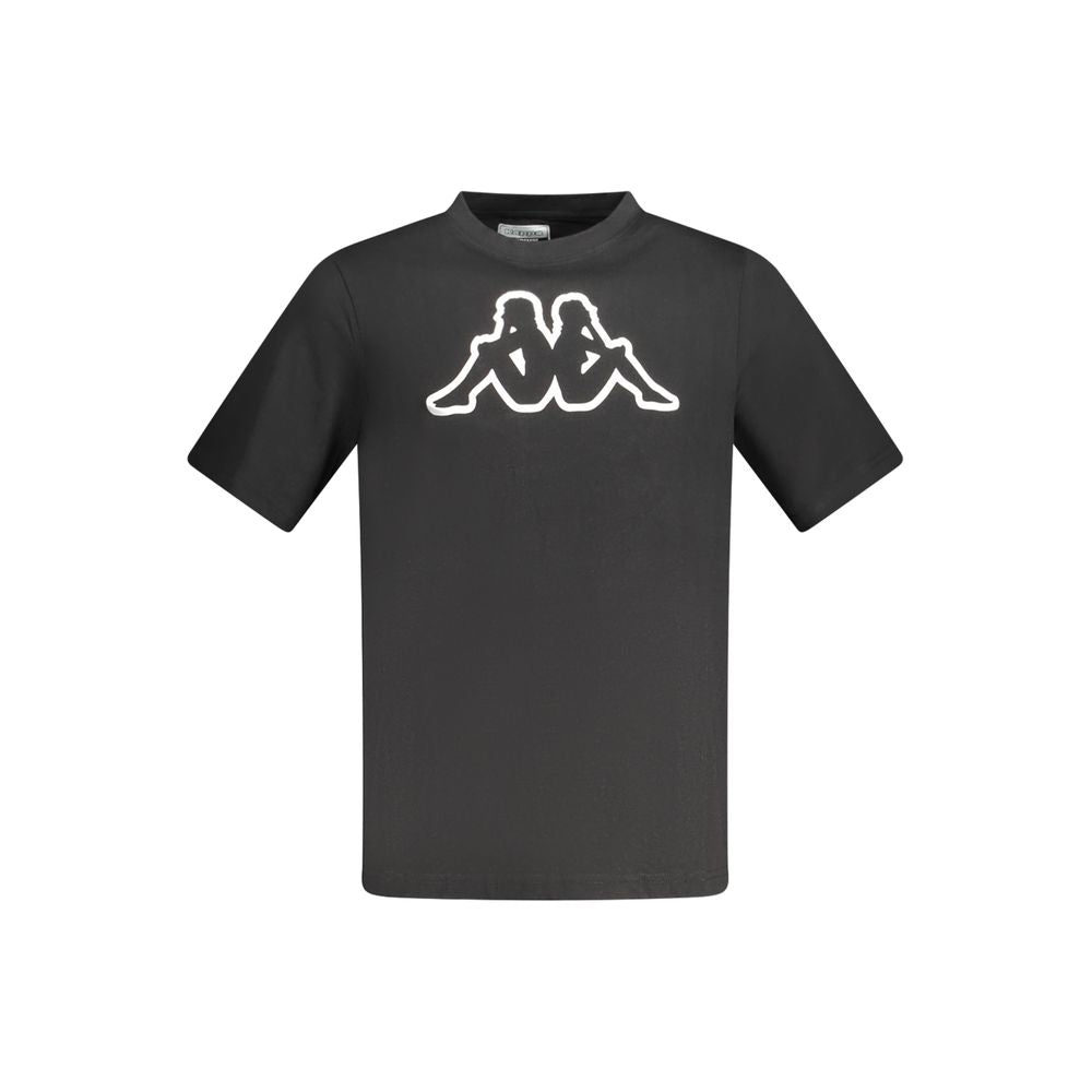 Tricou Kappa negru din bumbac pentru bărbați