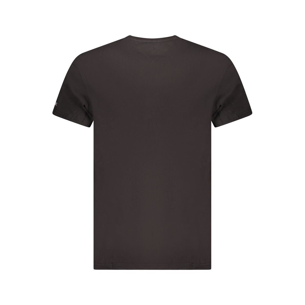 Tricou Tommy Hilfiger negru din bumbac pentru bărbați