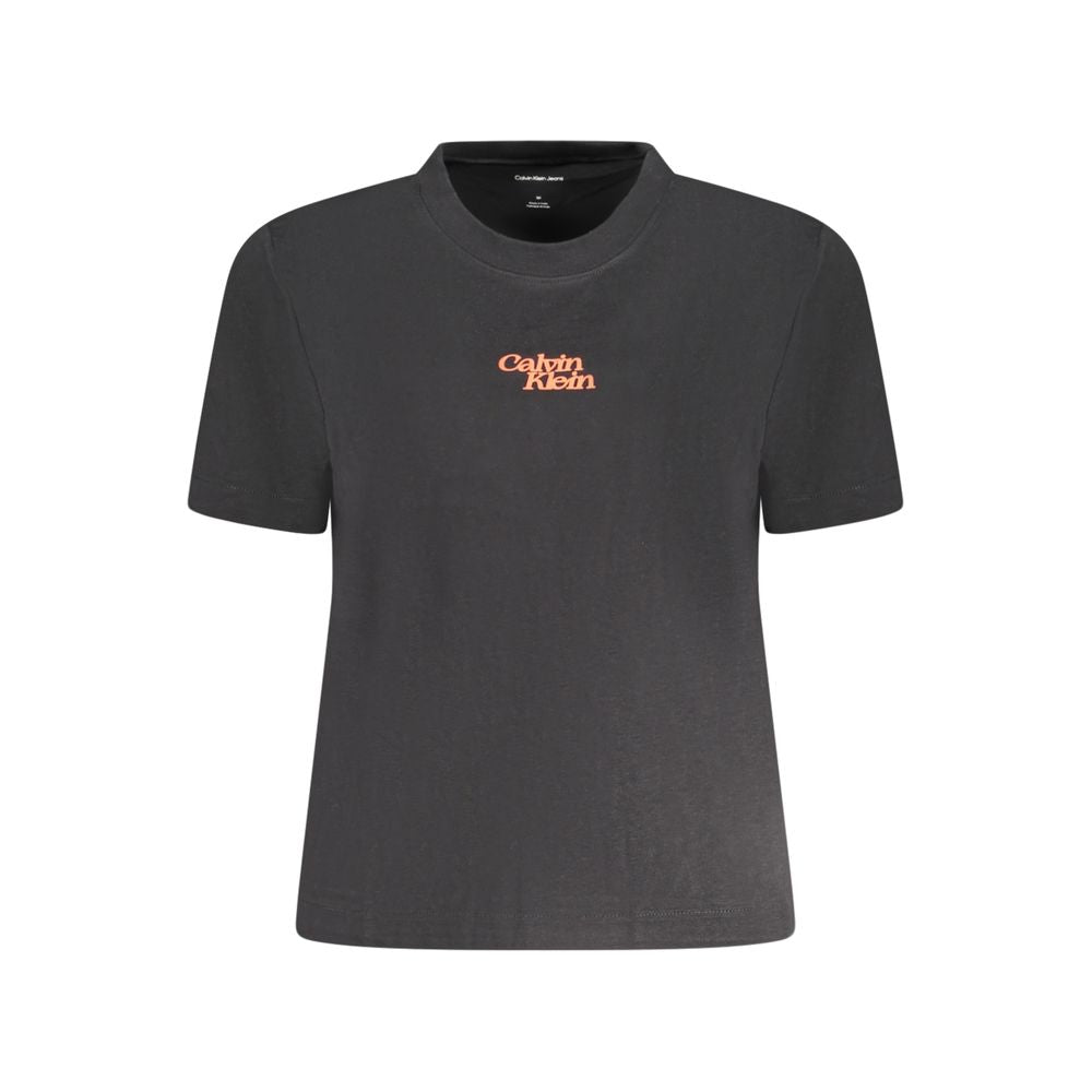 Calvin Klein Schwarzes Baumwoll-T-Shirt für Damen