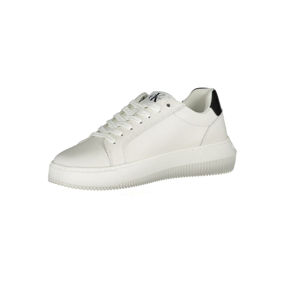 Calvin Klein Eco-Chic – Weiße Sneakers mit Kontrastdetails