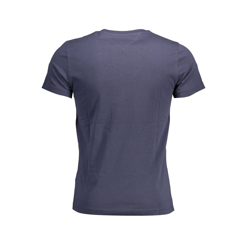 Tricou albastru din bumbac Tommy Hilfiger