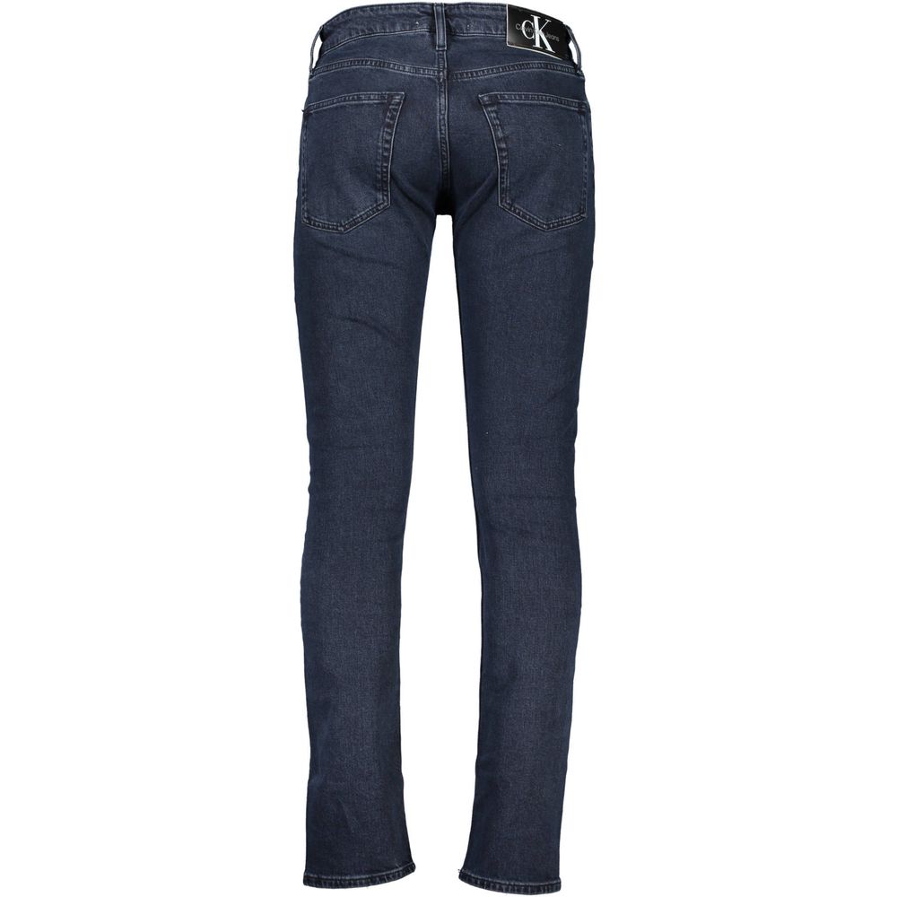 Blugi și pantaloni din bumbac albastru Calvin Klein
