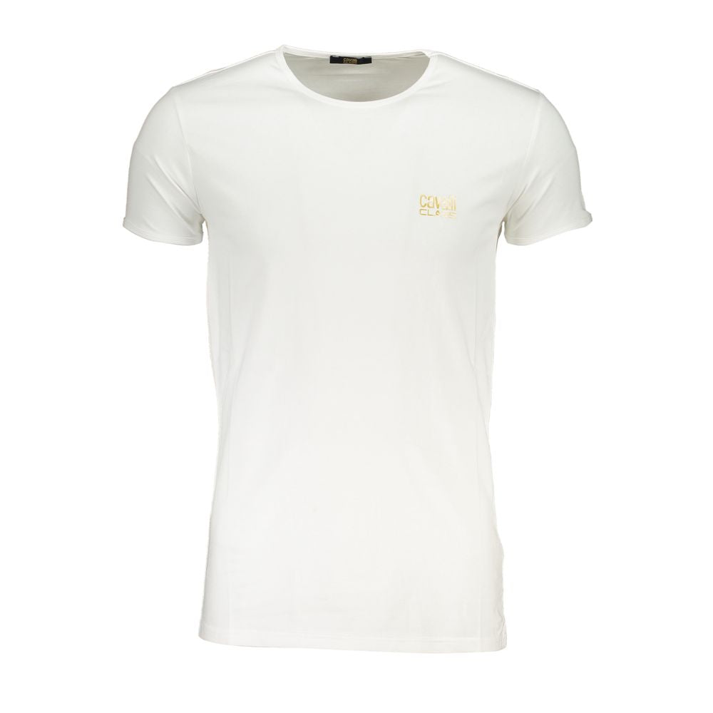 Tricou Cavalli Class din bumbac alb