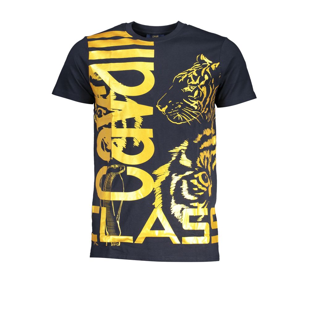 Tricou Cavalli Class din bumbac albastru