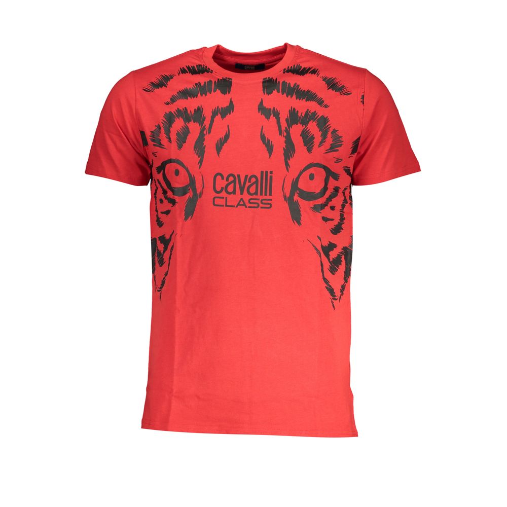 Tricou Cavalli Class roșu din bumbac