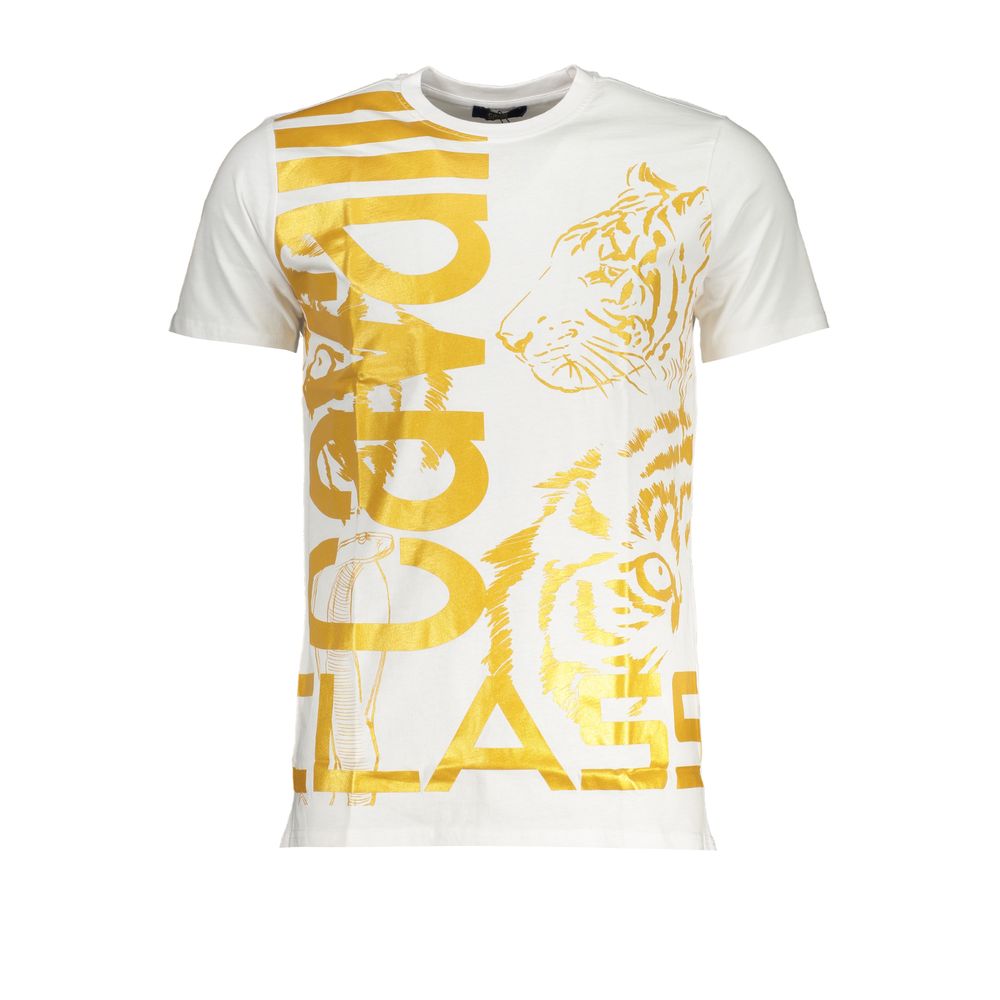 Tricou Cavalli Class din bumbac alb