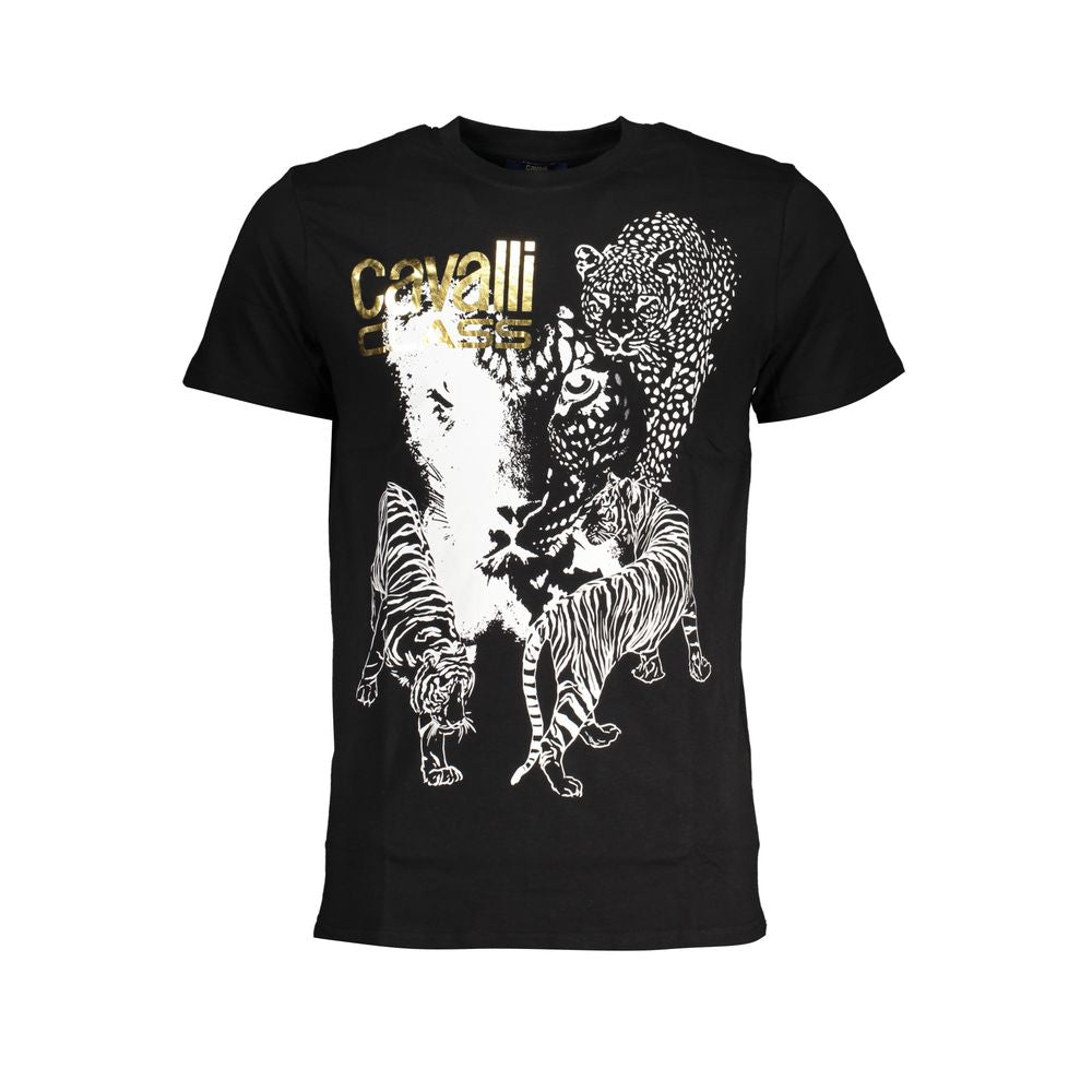 Tricou Cavalli Class din bumbac negru