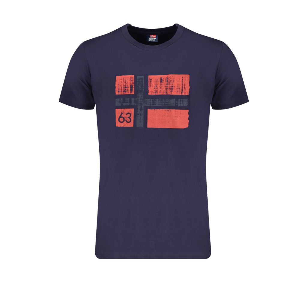 Norwegen 1963 Blaues Baumwoll-T-Shirt