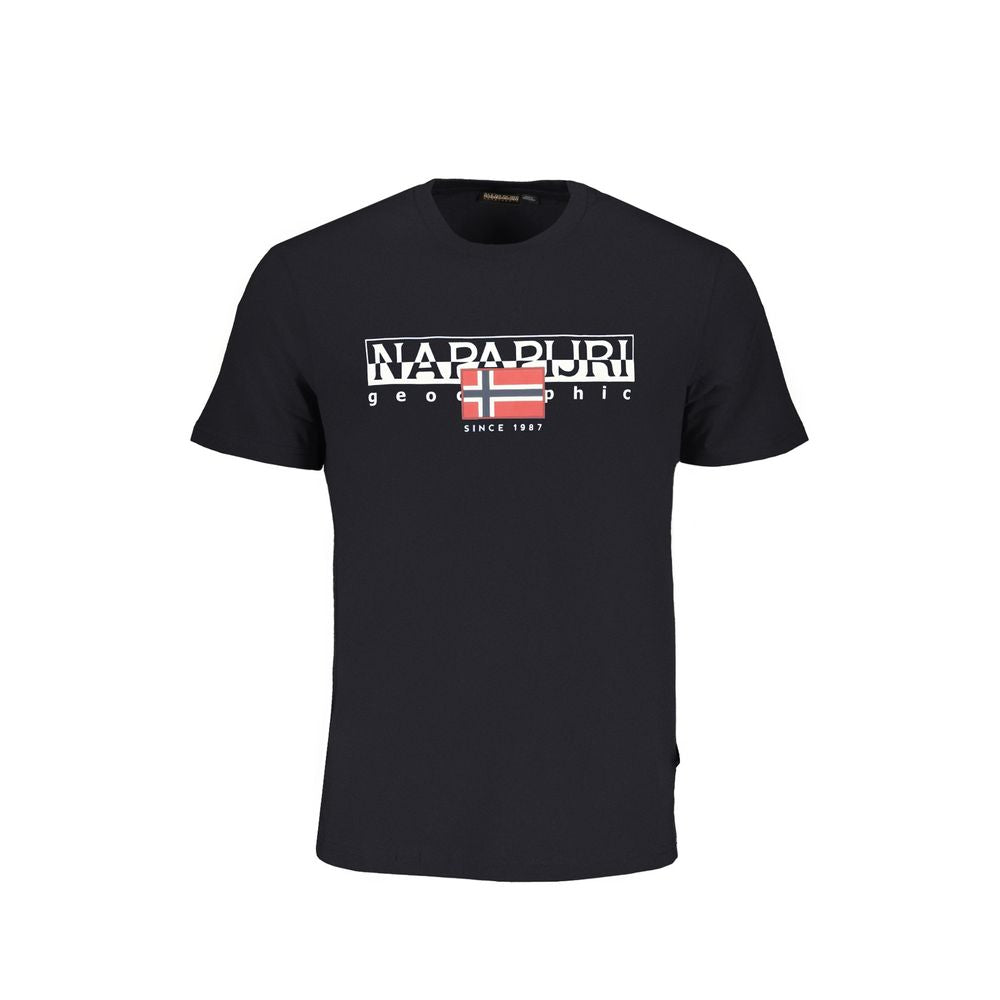 Napapijri – Schwarzes Baumwoll-T-Shirt