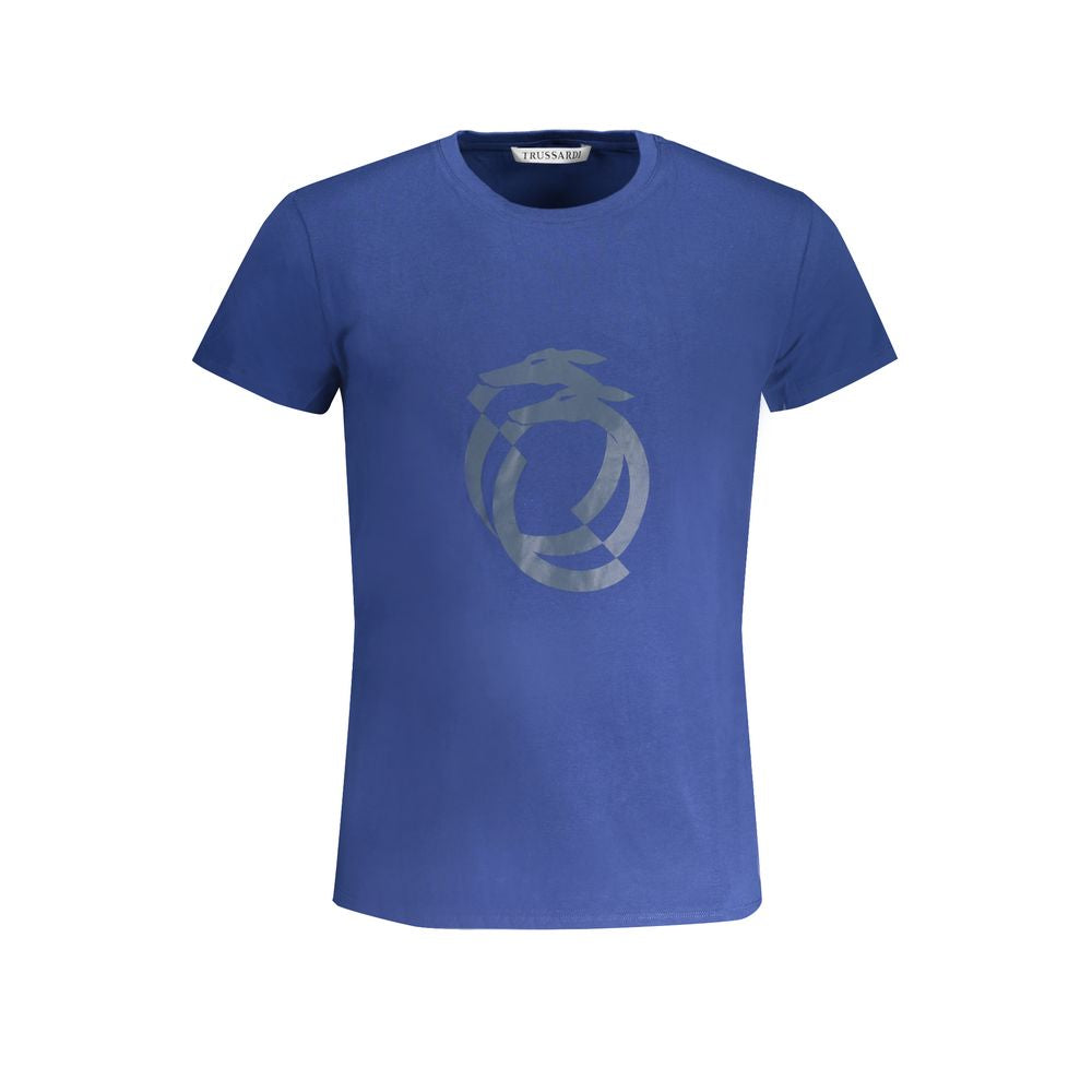Blaues Baumwoll-T-Shirt von Trussardi