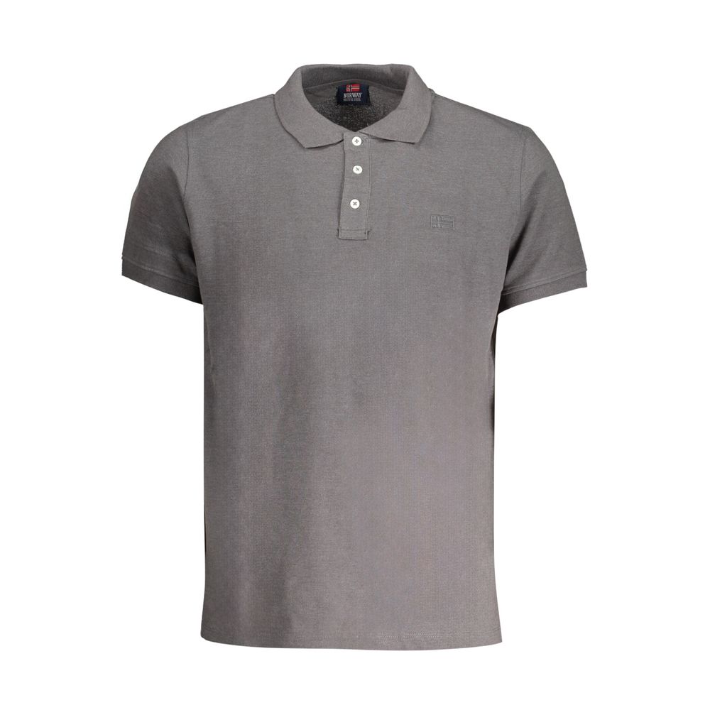 Norwegen 1963 Braunes Poloshirt aus Baumwolle für Herren
