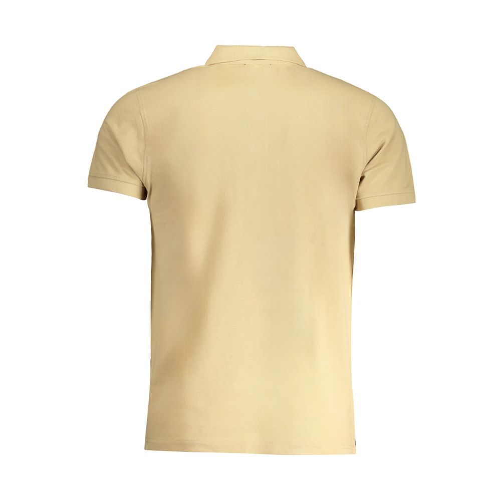 Tricou polo Cavalli Class bej din bumbac