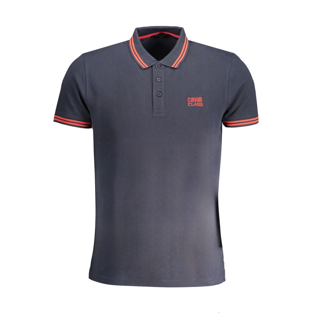 Cavalli Class Poloshirt aus Baumwolle, Blau