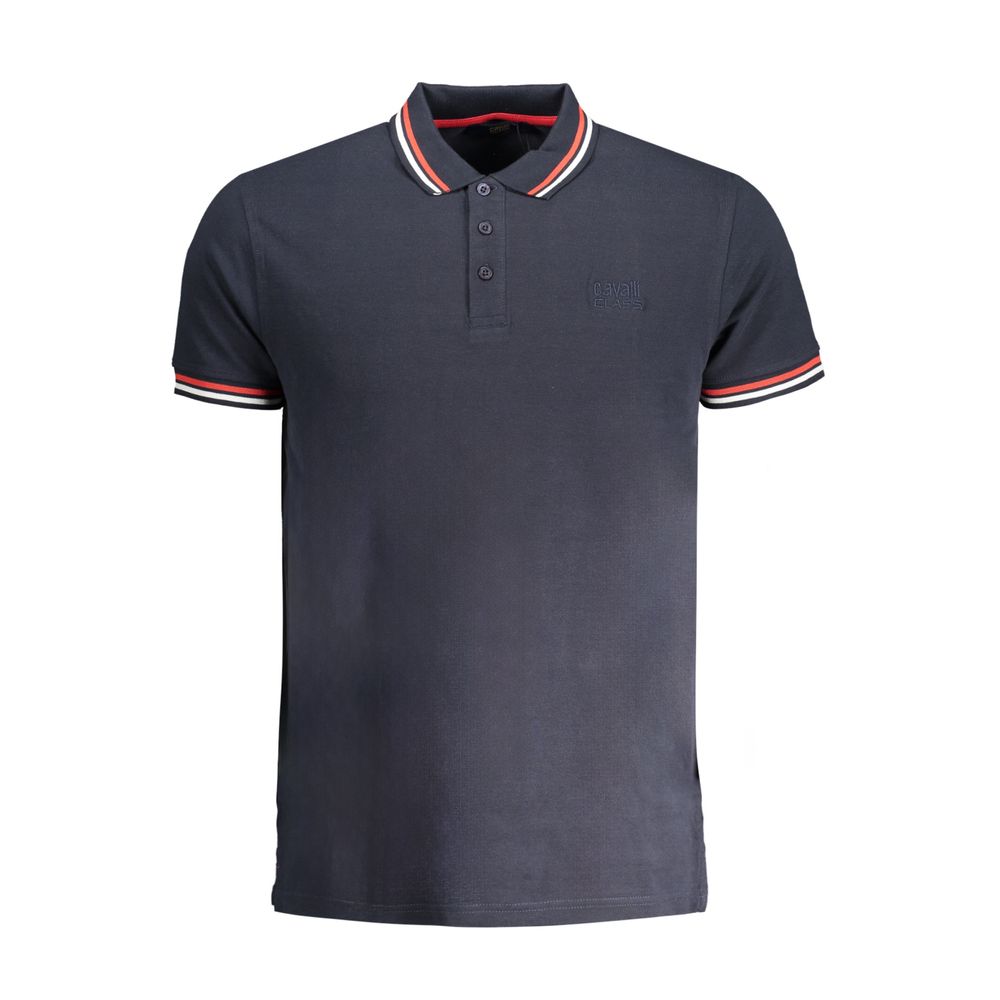 Cavalli Class Poloshirt aus Baumwolle, Blau