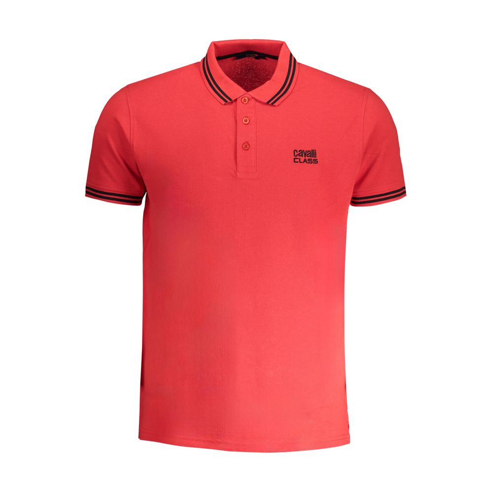 Rotes Poloshirt aus Baumwolle von Cavalli Class