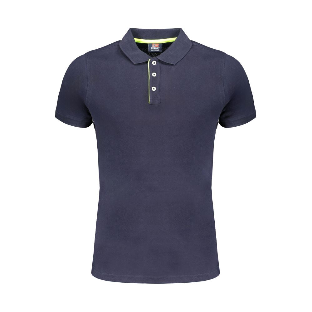 Blaues Poloshirt aus Baumwolle von Norwegen 1963