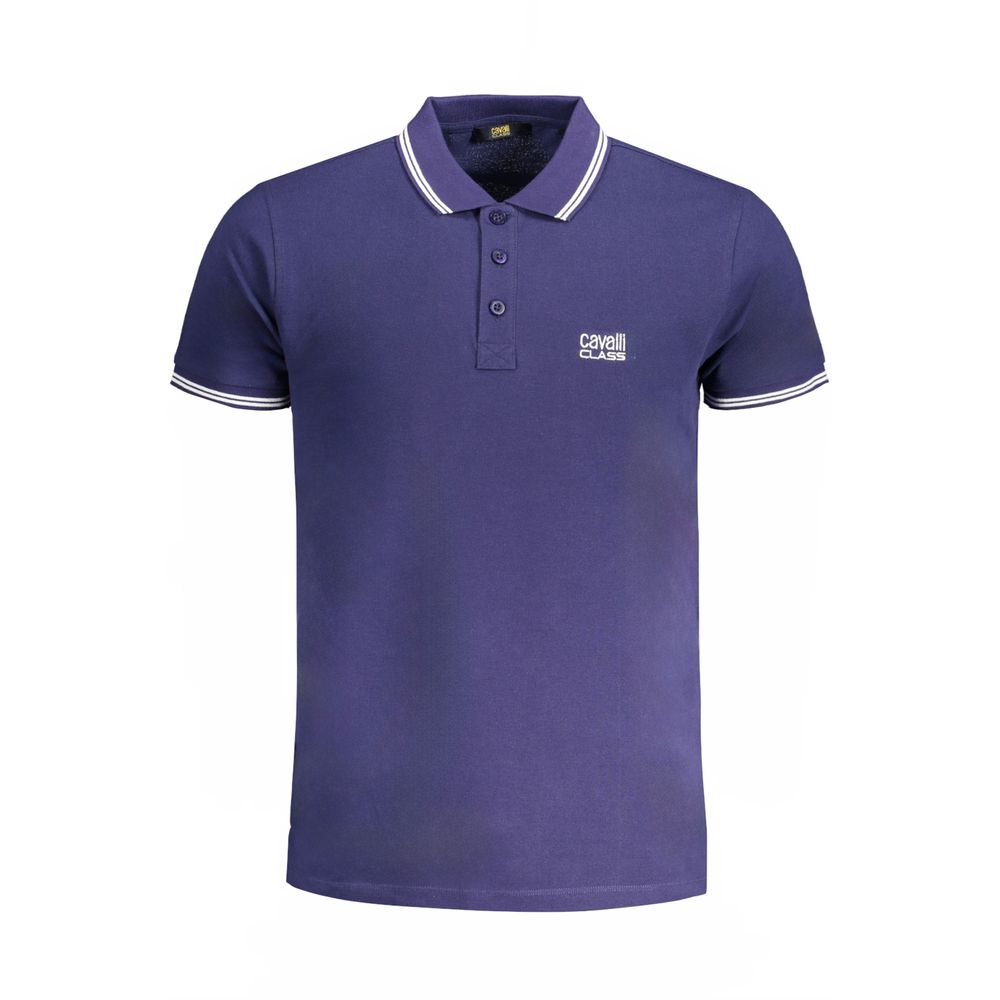 Cavalli Class Poloshirt aus Baumwolle, Blau