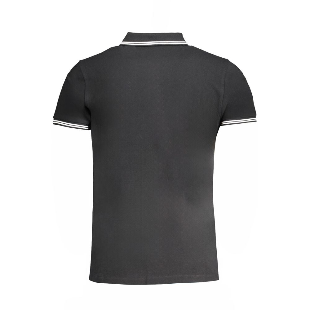 Tricou polo Cavalli Class negru din bumbac