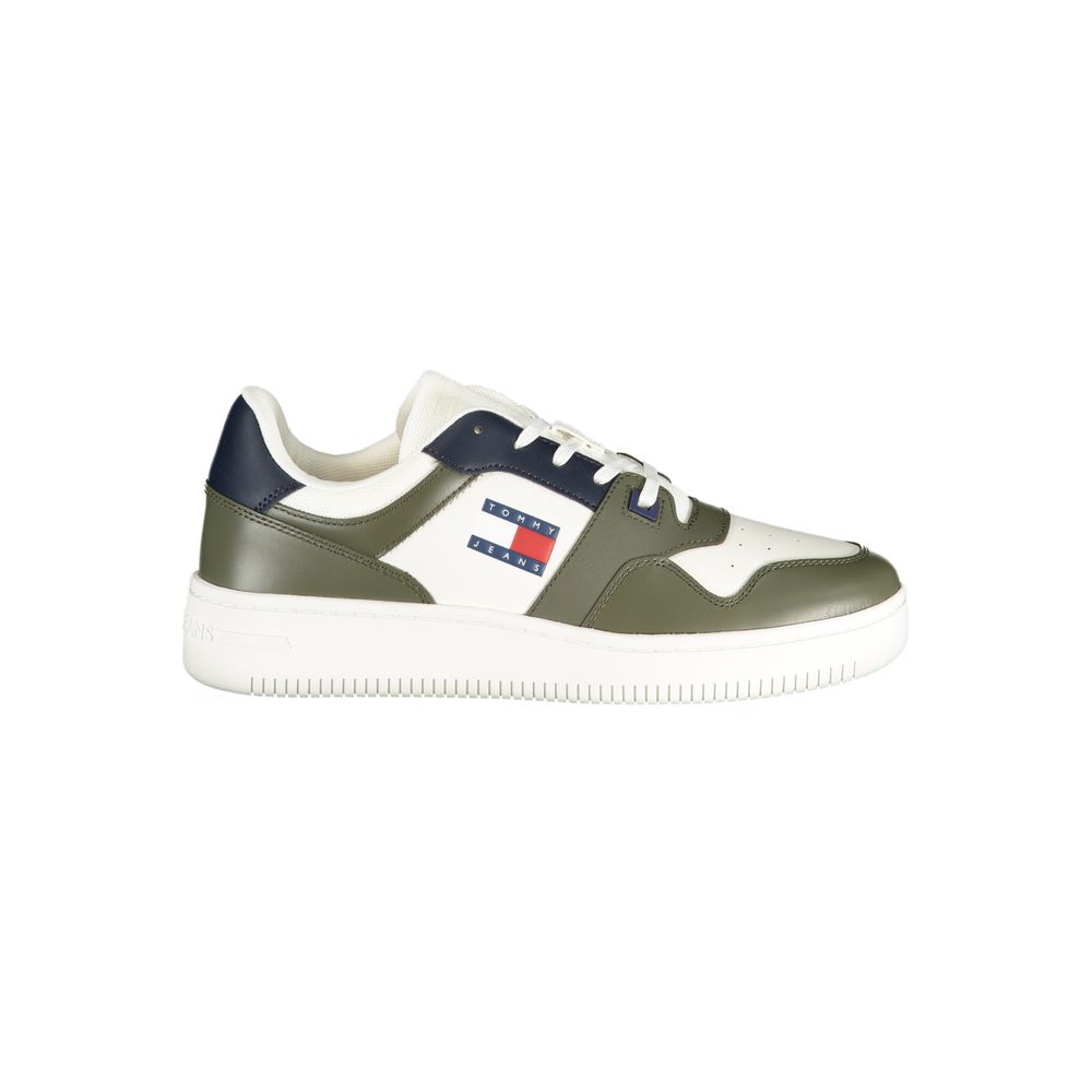 Tommy Hilfiger – Grüne Leder-Sneaker für Herren
