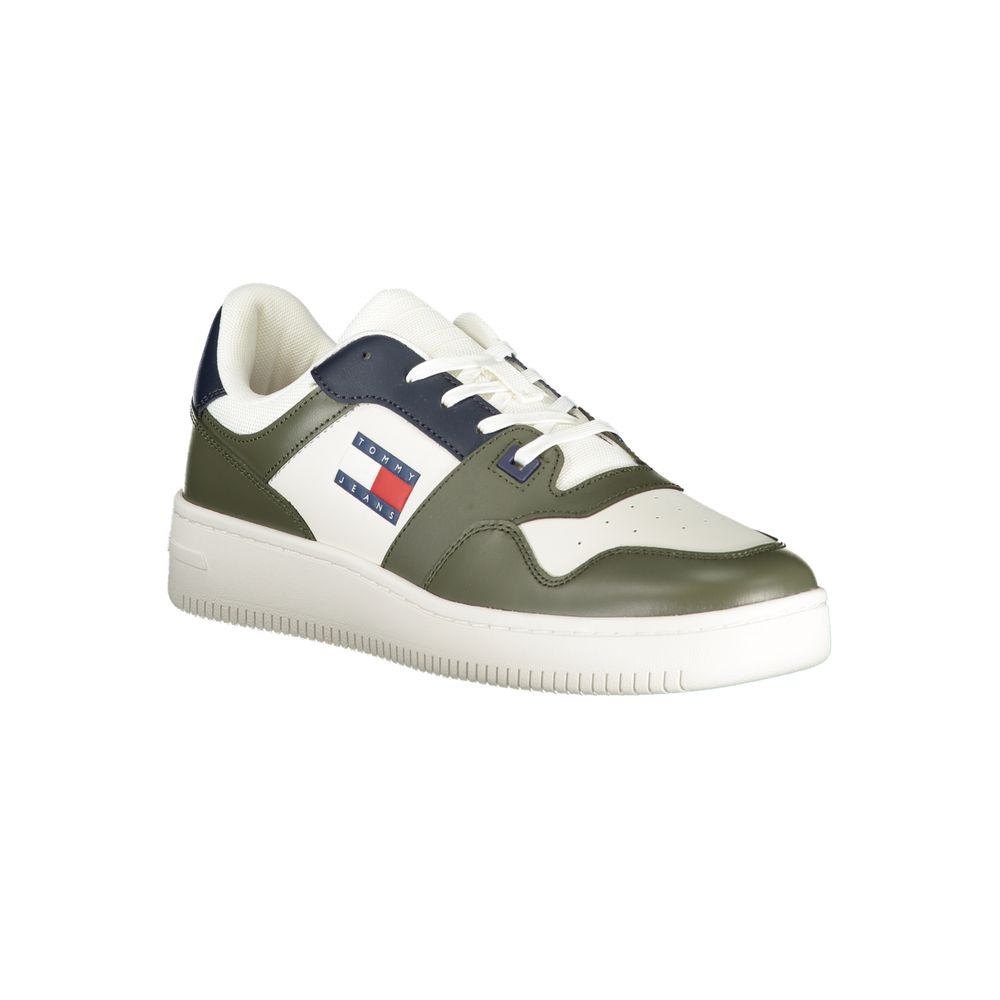 Tommy Hilfiger – Grüne Leder-Sneaker für Herren