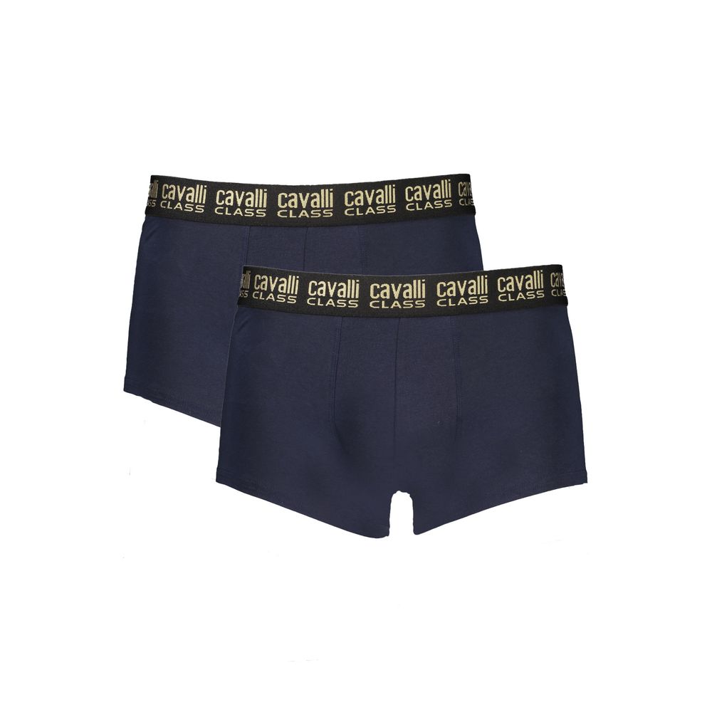 Cavalli Class Herren Boxershorts aus blauer Baumwolle