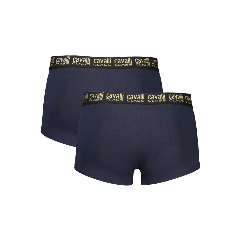 Cavalli Class Herren Boxershorts aus blauer Baumwolle