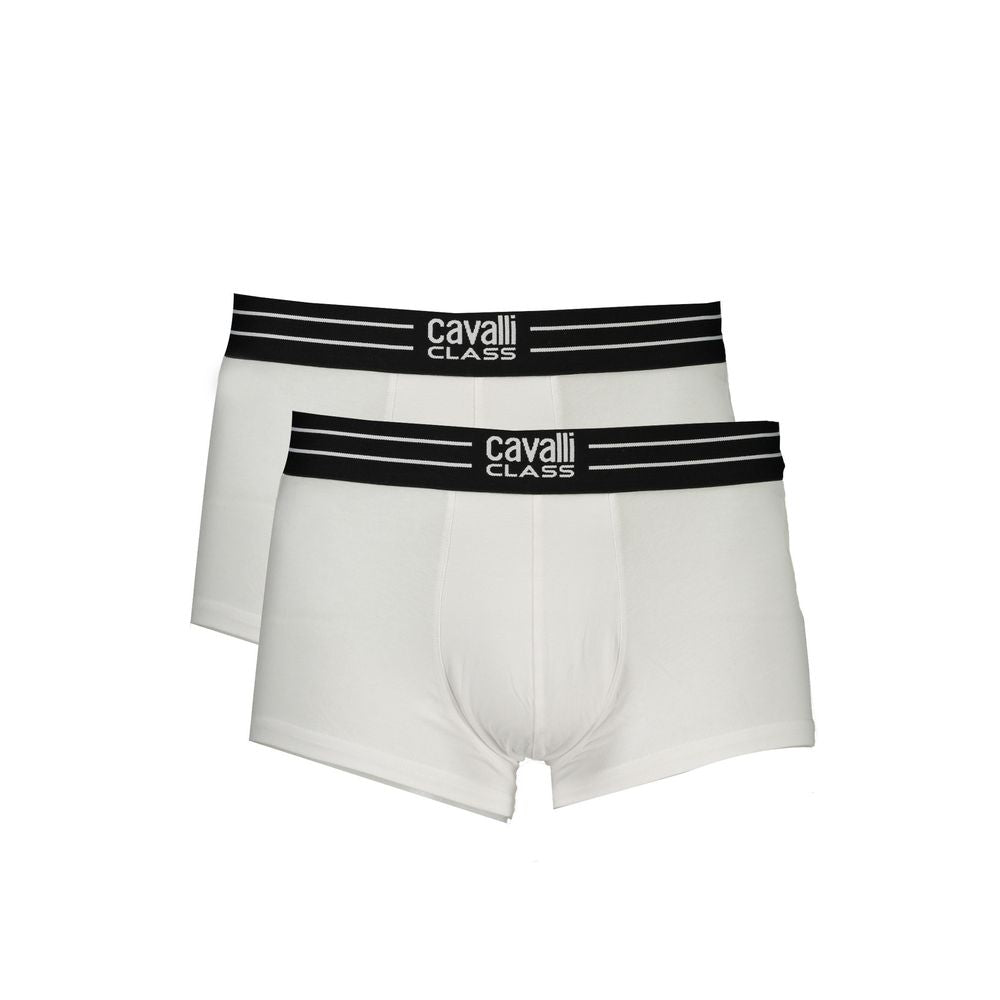 Cavalli Class Herren Boxershorts aus weißer Baumwolle