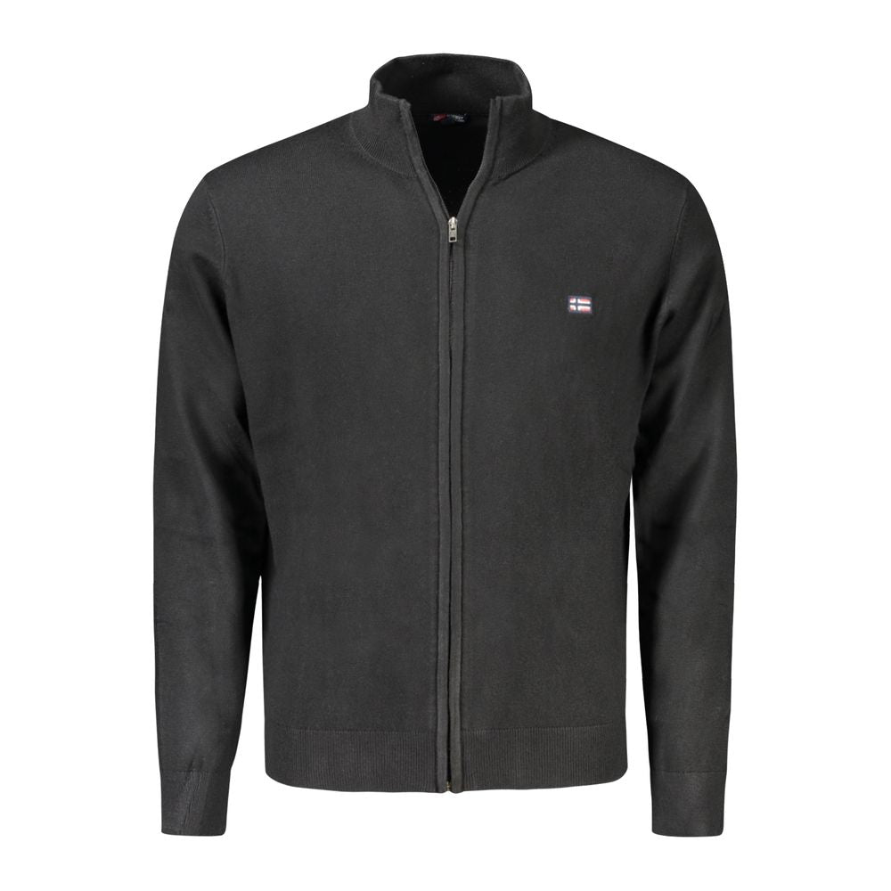 Norway 1963 Schwarze Strickjacke aus Polyamid für Herren