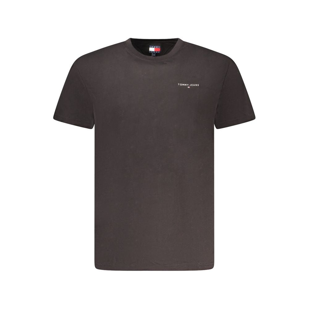 Tricou Tommy Hilfiger negru din bumbac pentru bărbați
